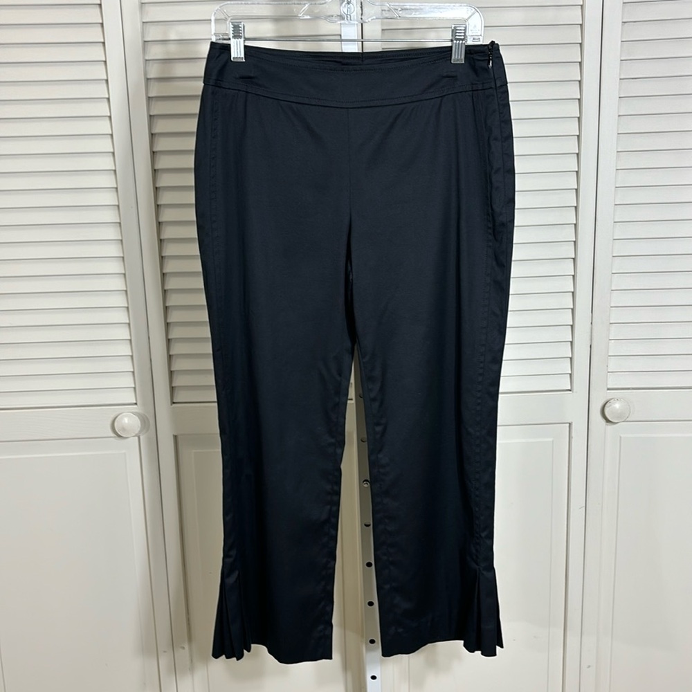 Akris Punto Cropped Side Hem Pleats Pants Size 6 - image 1